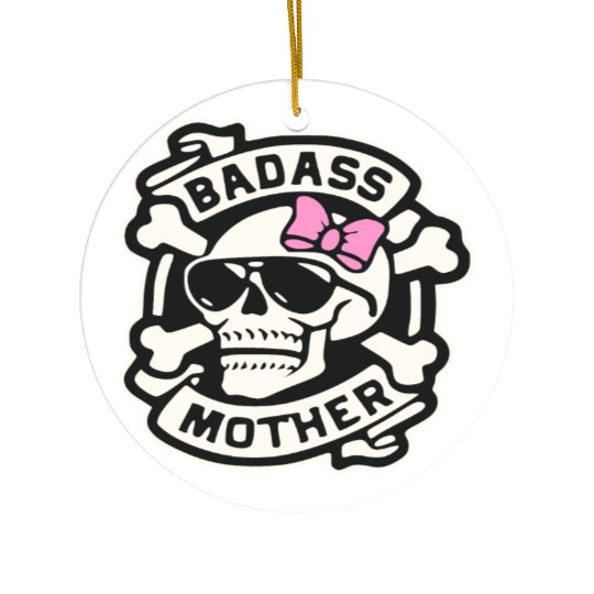 Badass Mother Skull LIKE US ON FACEBOOK # Ceramic Ornaments
