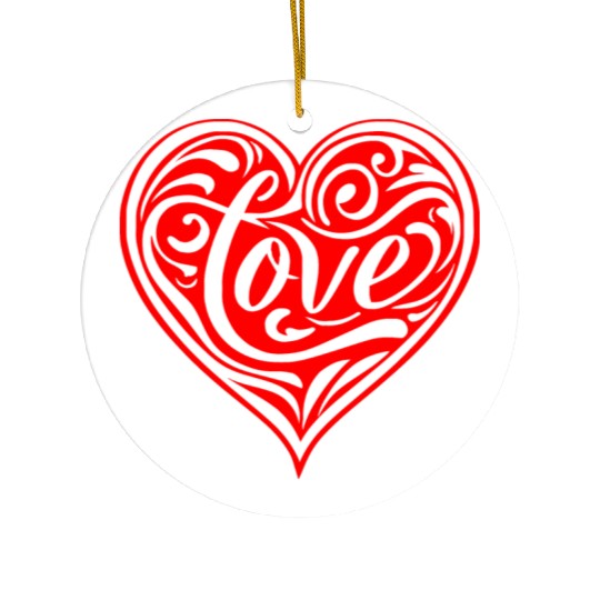 Tribal Love Heart LIKE US ON FACEBOOK # Ceramic Ornaments