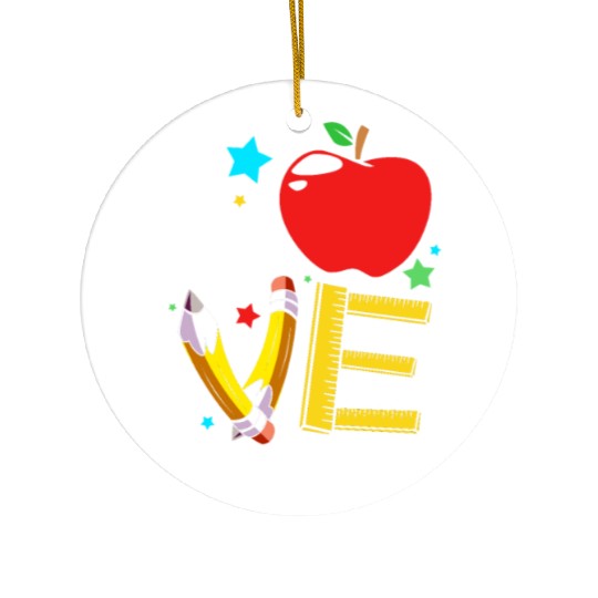 Funny Back To School Love School Counselor Ceramic Ornaments