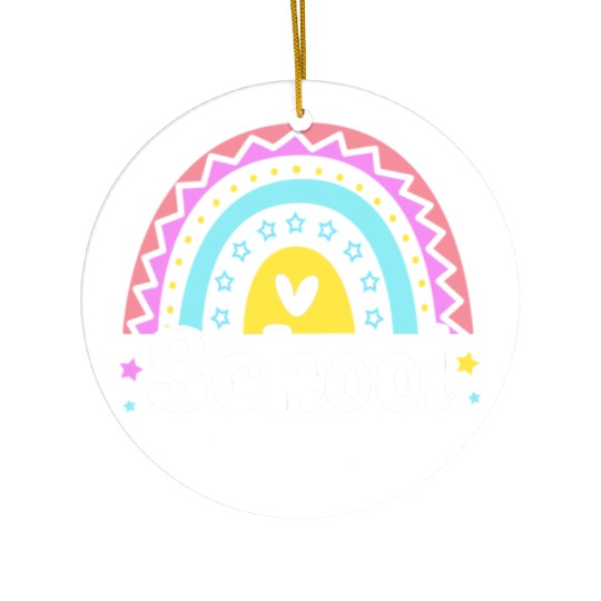 Cute Rainbow Counseling Awareness School Counselor Ceramic Ornaments