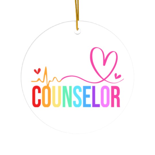 Retro Counseling Awareness School Counselor Ceramic Ornaments