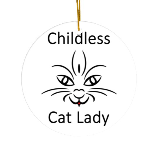 "Childless Cat Lady" Kamala Harris 2024 Ceramic Ornaments