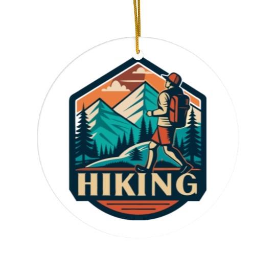 Outdoor Creative Mountain Hiking Lover Ceramic Ornaments