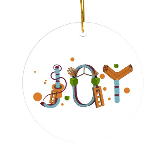 Geometric Blossom Alphabet Ceramic Ornaments