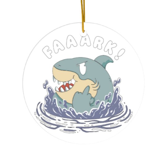 Faaark, Funny Shark Ceramic Ornaments