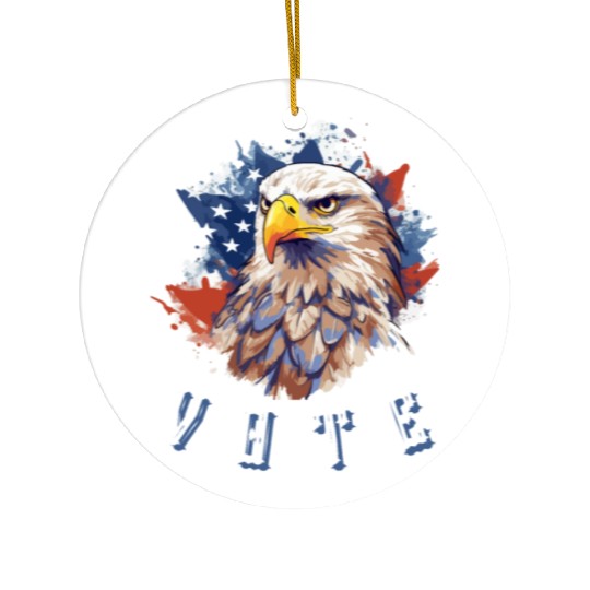 Eagle Vote Ceramic Ornaments