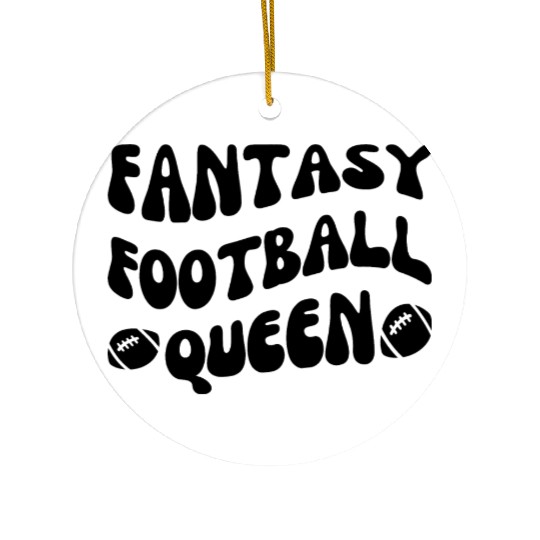 Fantasy Football Queen Ceramic Ornaments