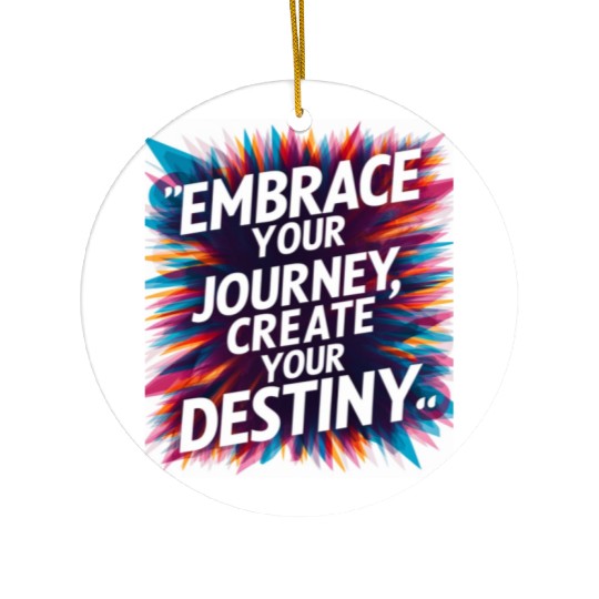 Embrace Your Journey, Create Your Destiny Ceramic Ornaments