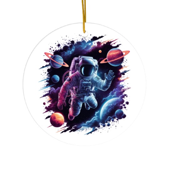 Embrace the cosmic adventure Ceramic Ornaments