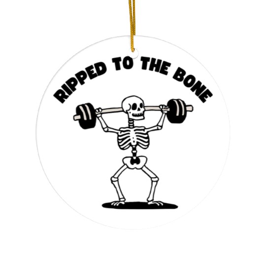 Ripped to the Bone Ceramic Ornaments