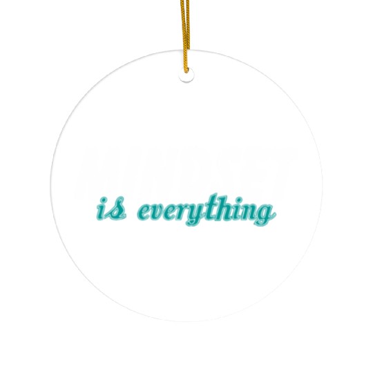 Mindset Is Everything Motivational Gym Workout Ceramic Ornaments