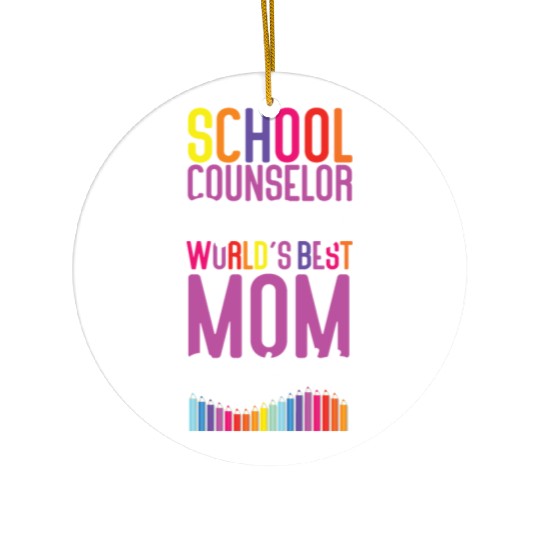 School Counselor Mom School Ceramic Ornaments