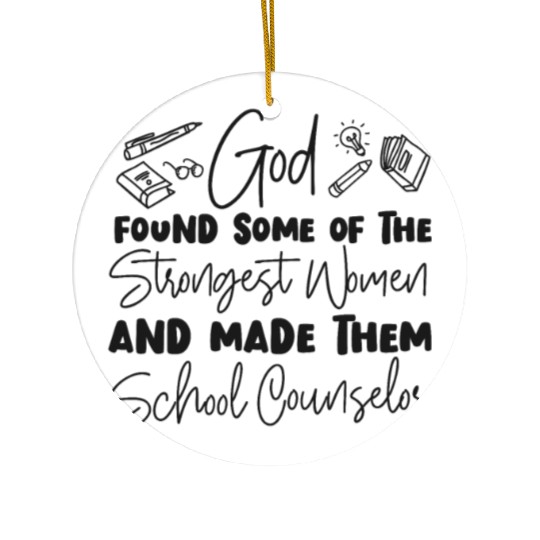 School Counselor Female Girl Ceramic Ornaments
