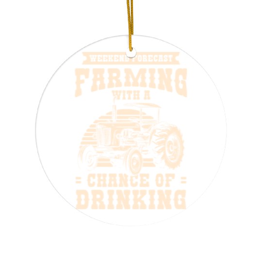 Farmer Demonstrating Harvest Ceramic Ornaments