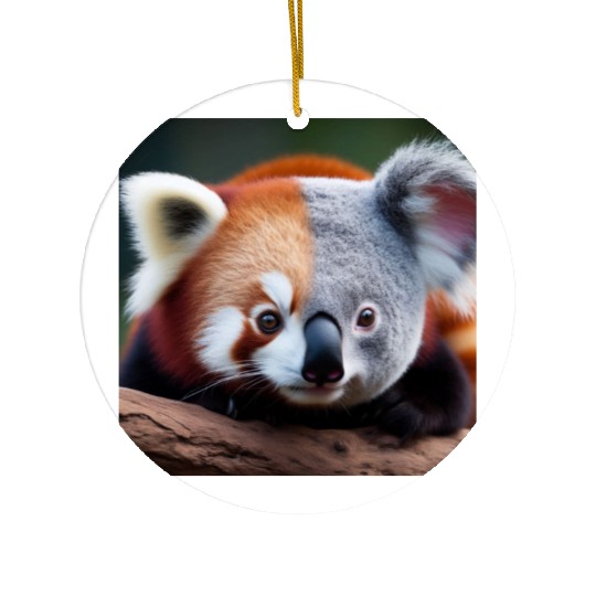 The red panda-koala Ceramic Ornaments
