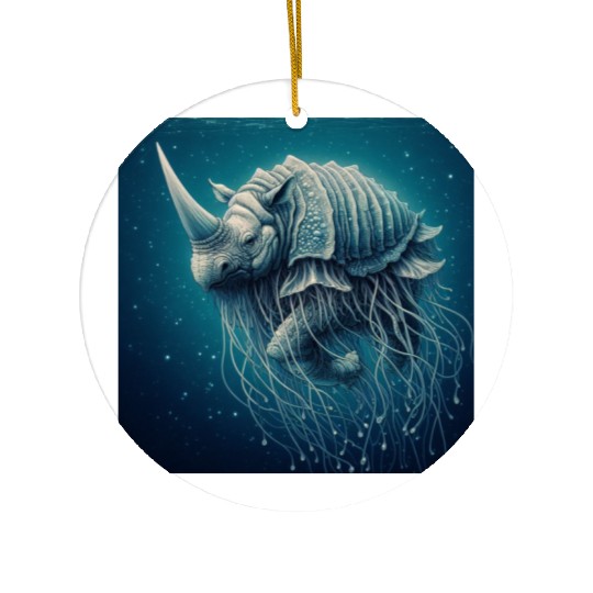 The jellyfish-rhino Ceramic Ornaments