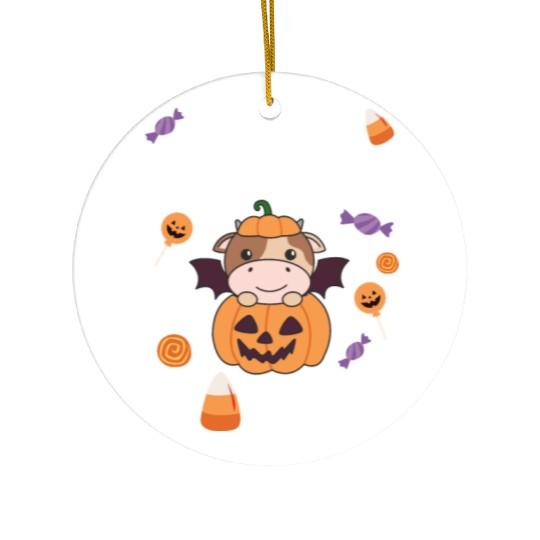 Cow Halloween Trade Brother For Candy Ceramic Ornaments