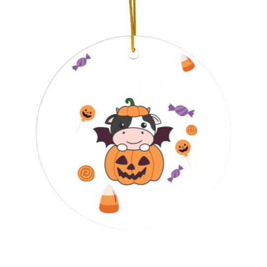Cow Halloween Trade Brother For Candy Ceramic Ornaments