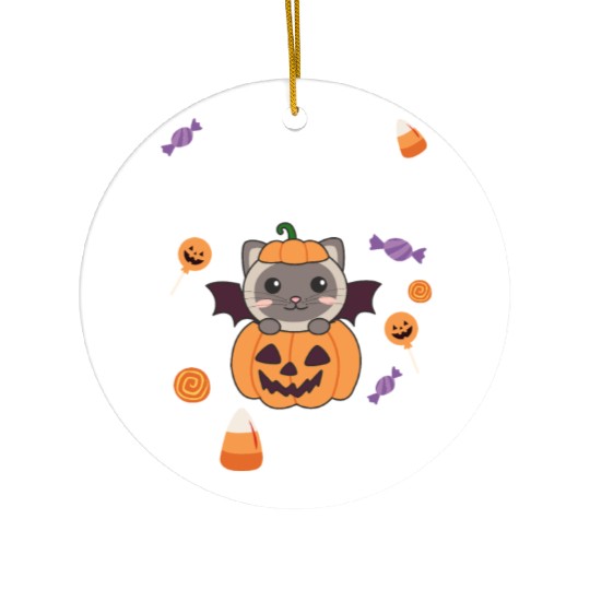 Cat Halloween Trade Sister For Candy Ceramic Ornaments