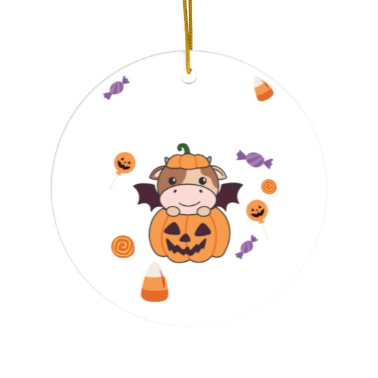Cow Halloween Trade Sister For Candy Ceramic Ornaments