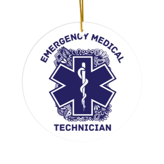 Emergency Medical Technician EMT Ceramic Ornaments