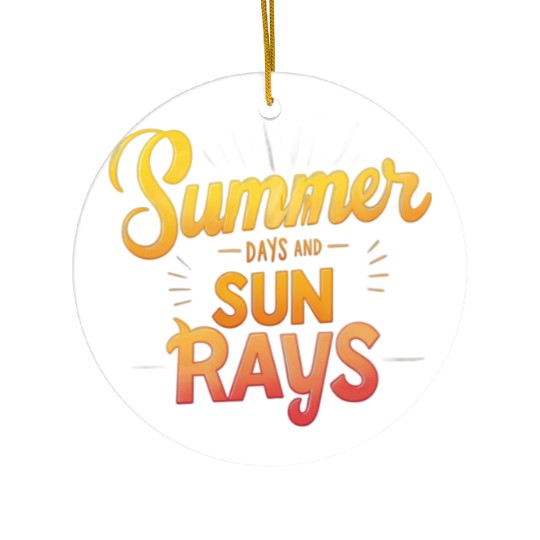 Summer Days and Sun Rays Ceramic Ornaments