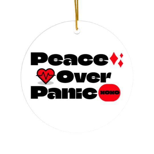 Peace Over Panic Anxiety Mental Health Ceramic Ornaments