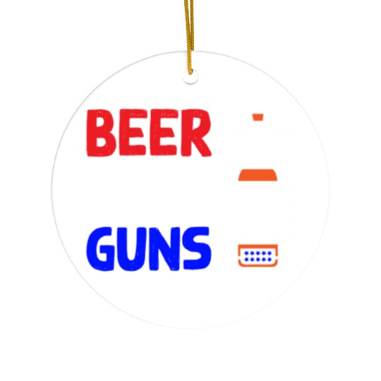 Beer Golf Guns Ceramic Ornaments