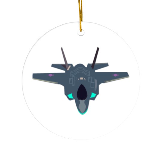 Stealthy F-35 Fighter Jet Design Ceramic Ornaments