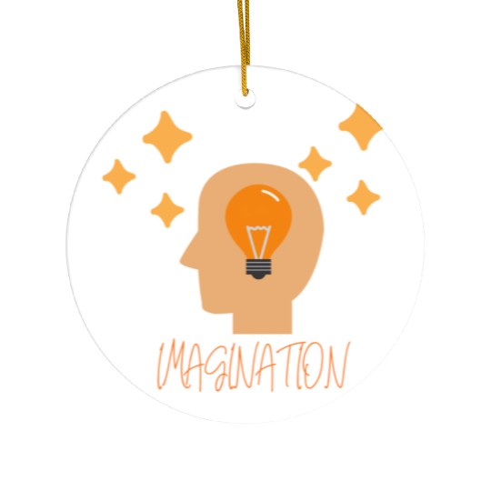 Imagination and Creative Mind with Lightbulb Ceramic Ornaments