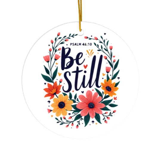 Psalm 46:10 Bible Verse Be Still Christian Ceramic Ornaments