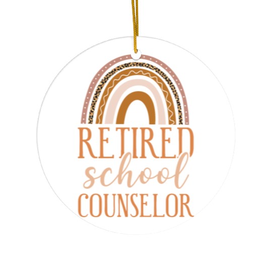 School Counselor Retired Rainbow Ceramic Ornaments