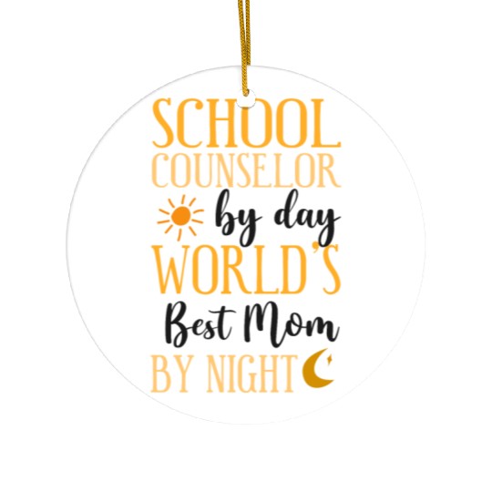 School Counselor Mom School Ceramic Ornaments