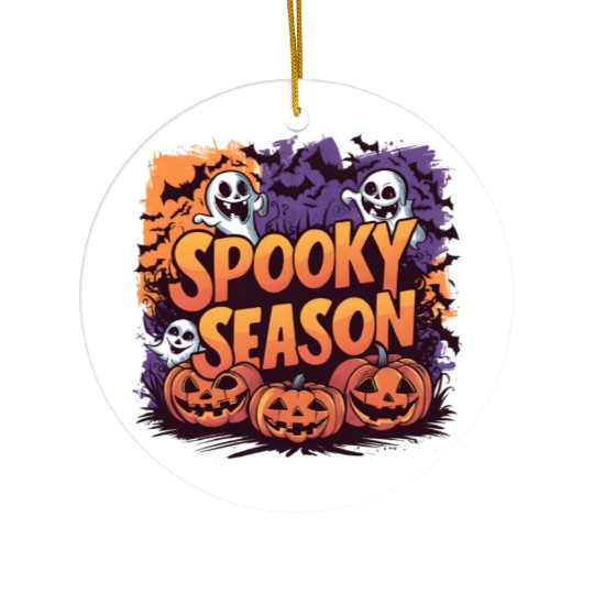 Spooky Season Vibes Ceramic Ornaments