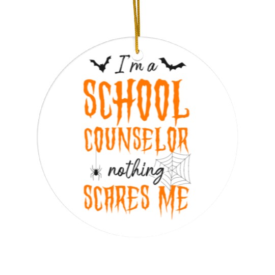 School Counselor Mom Halloween I'm Ceramic Ornaments