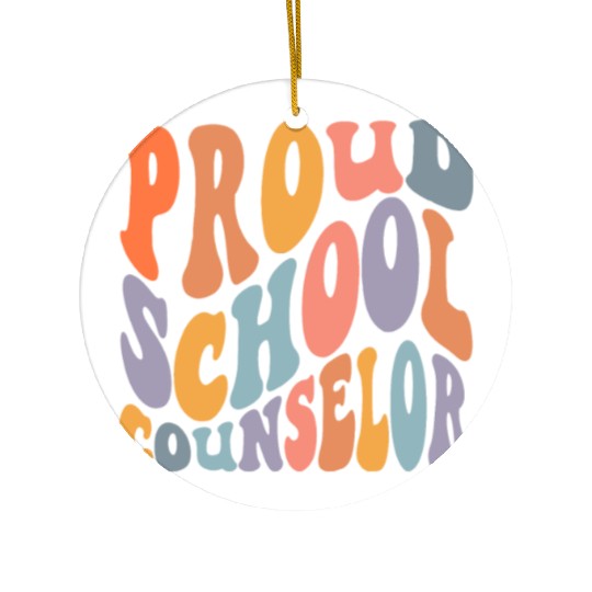 School Counselor Proud School Ceramic Ornaments