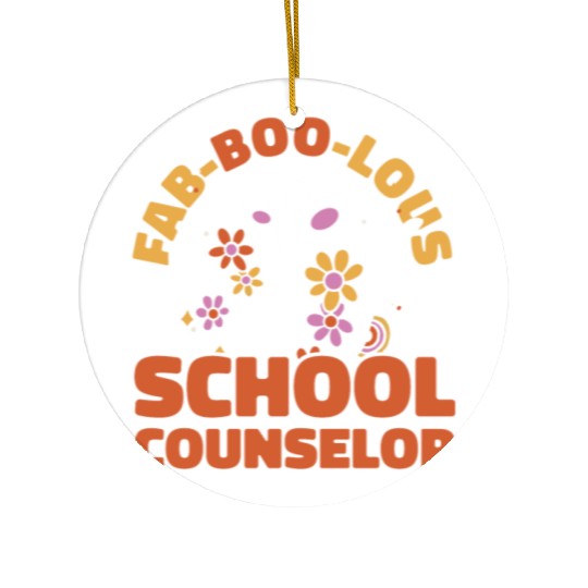 School Counselor Halloween Ghost Ceramic Ornaments