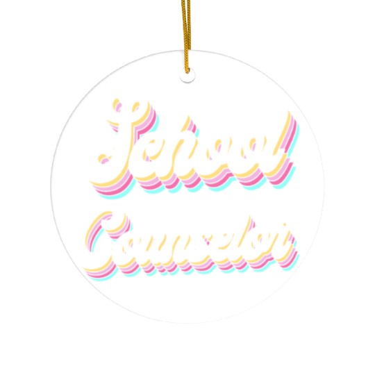 School Counselor Retro 80s 90s Ceramic Ornaments