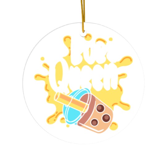 Kawaii Milk Tea Tea Balls Ceramic Ornaments