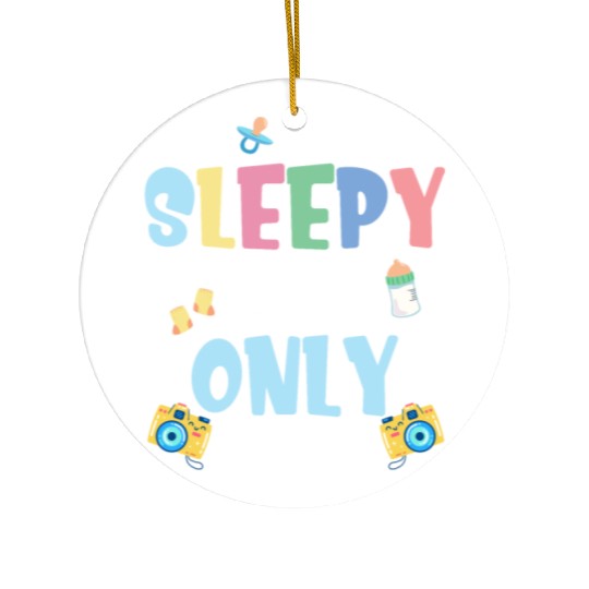 Sleepy Vibe Only Newborn Photographer Camera Ceramic Ornaments