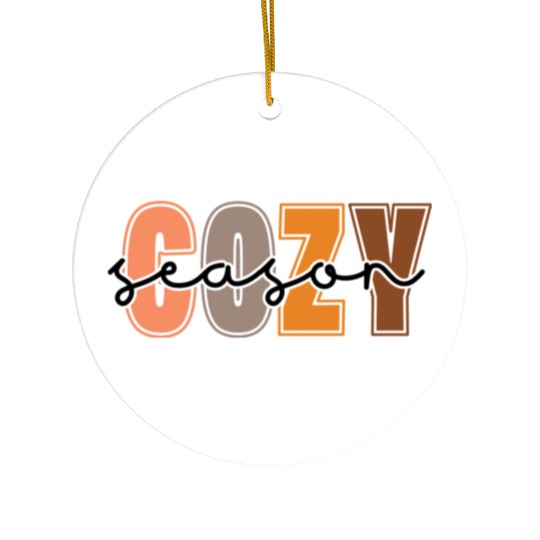 Cozy Season, Fall Season Ceramic Ornaments