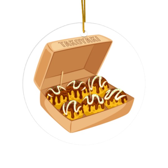 Japanese Takoyaki Box Ceramic Ornaments