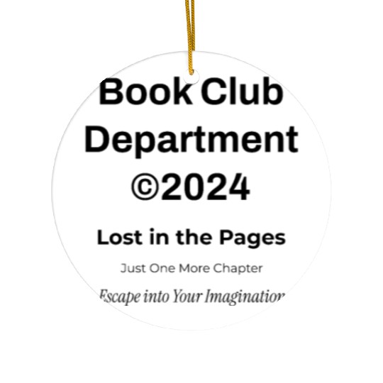 "Book Club" Y2K Streetwear Typography Ceramic Ornaments