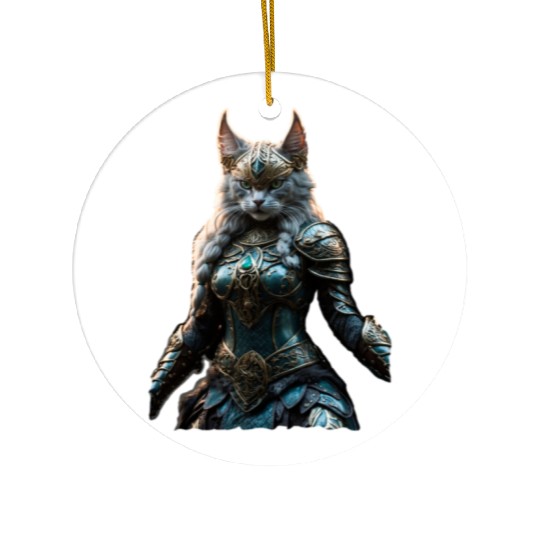 Valkyrie cat (Viking cat) Valhalla calling Ceramic Ornaments