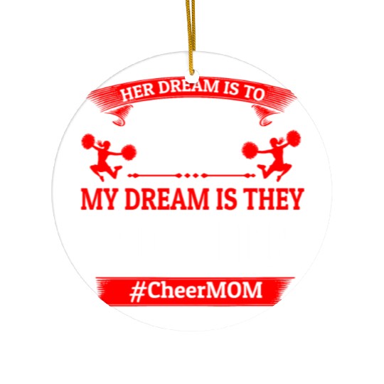 Dream Cheer Mom Cheerleading Mommy Mother's Day Ceramic Ornaments