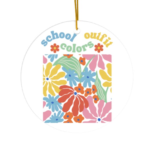 school outfit colors: Perfect Your Campus Style Ceramic Ornaments