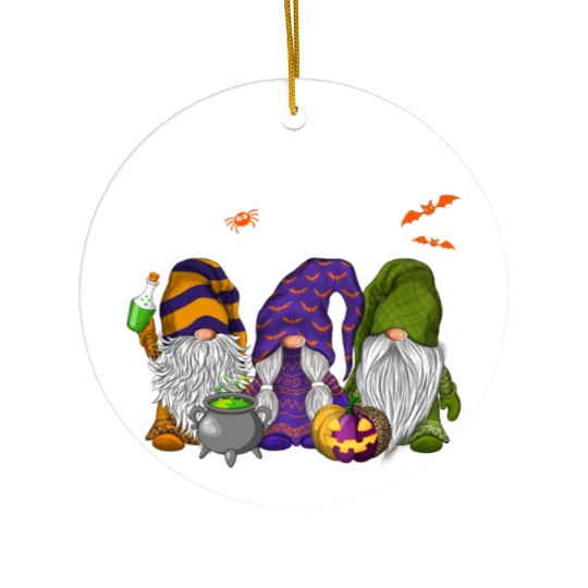 Halloween Gnomes, Happy Halloween Ceramic Ornaments