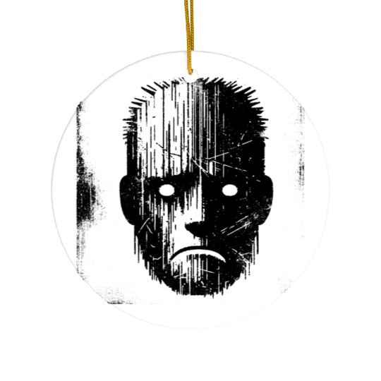 Sad Weird Face Ceramic Ornaments