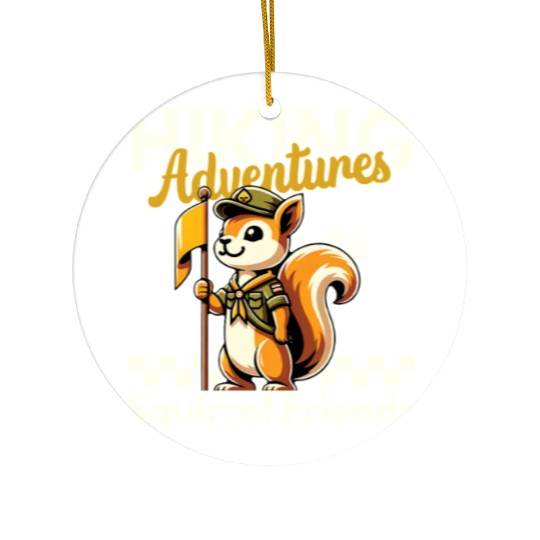 Hiking Adventures with Squirrel Friends Funny Team Ceramic Ornaments