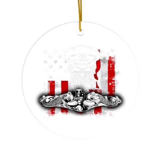 Death From Below Submarine Chapter Patriotic Ceramic Ornaments